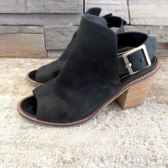 Chinese Laundry Caleb Calvin Black Shooties Open Toe Sandals Block Heel: 7 - Picture 1 of 10